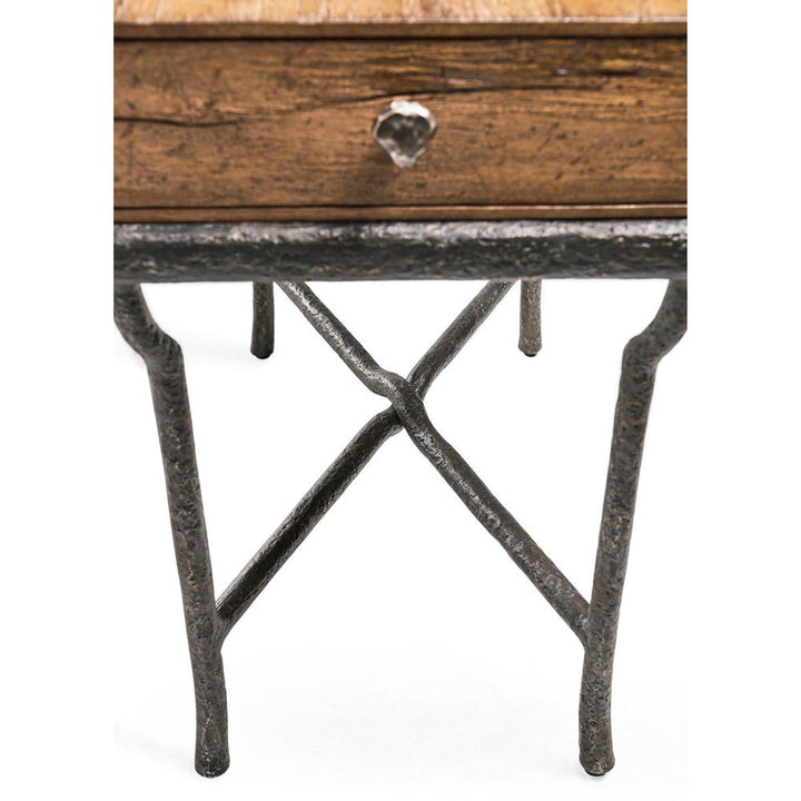 Side Tables Forge Iron Storage Side Table