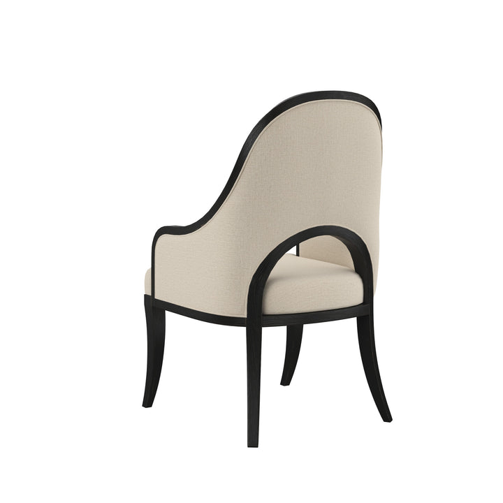 Atrium Hostess Chair - hand rubbed black with undertones of brown