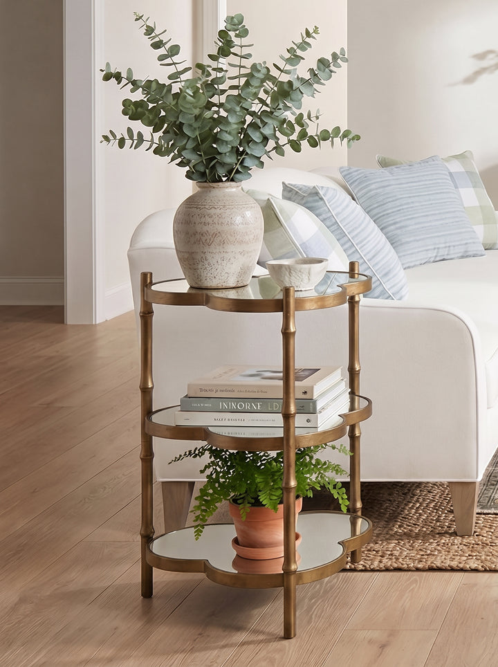 Eave II Accent Table - Antique Brass