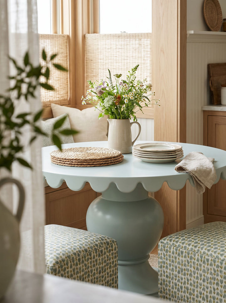 Haven Round Dining Table - Celadon