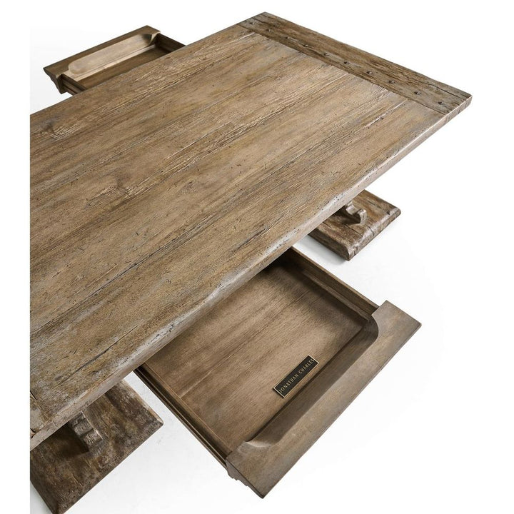 Caldera Pedestal-Base Cocktail Table