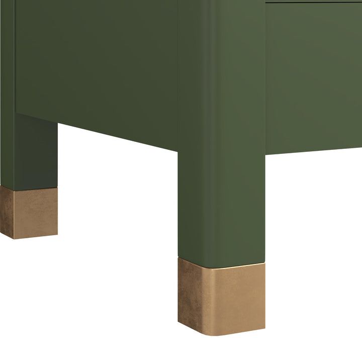 Eave II Bedside Table-Darkened Sage