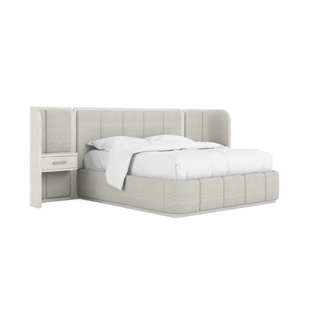 Ashlar Upholstery Panel Bed With Nighstand
