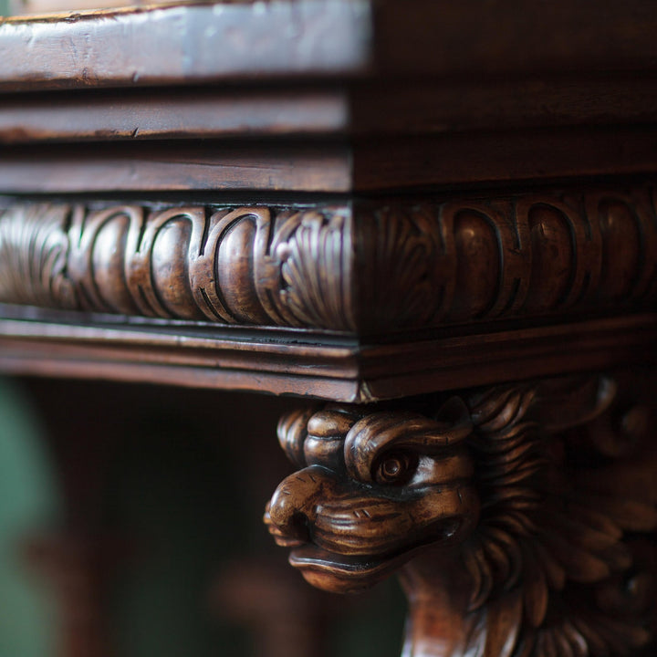 French Renaissance Style Library Table