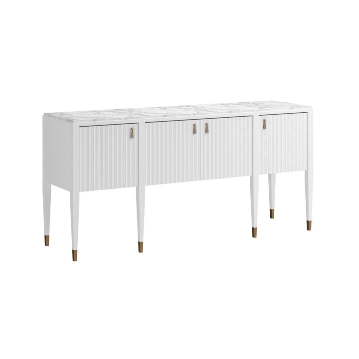 Eave II Sideboard with Stone Top-Uplifting White
