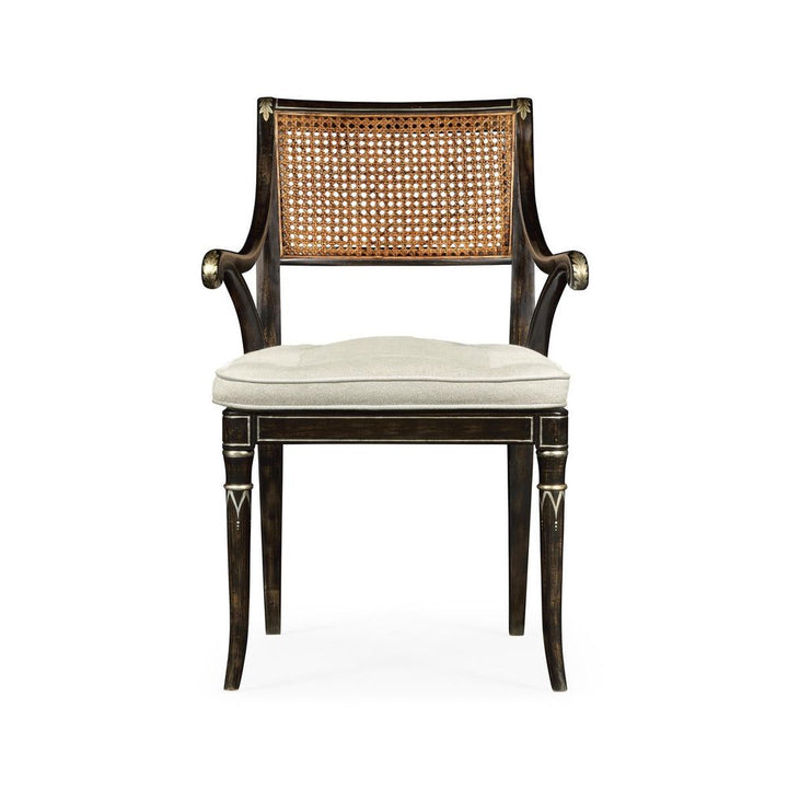 Dining Chairs Linden Charcoal Wash Dining Arm Chair