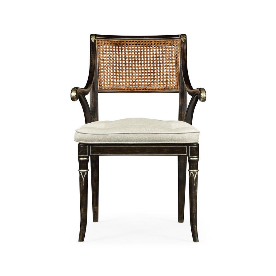 Dining Chairs Linden Charcoal Wash Dining Arm Chair