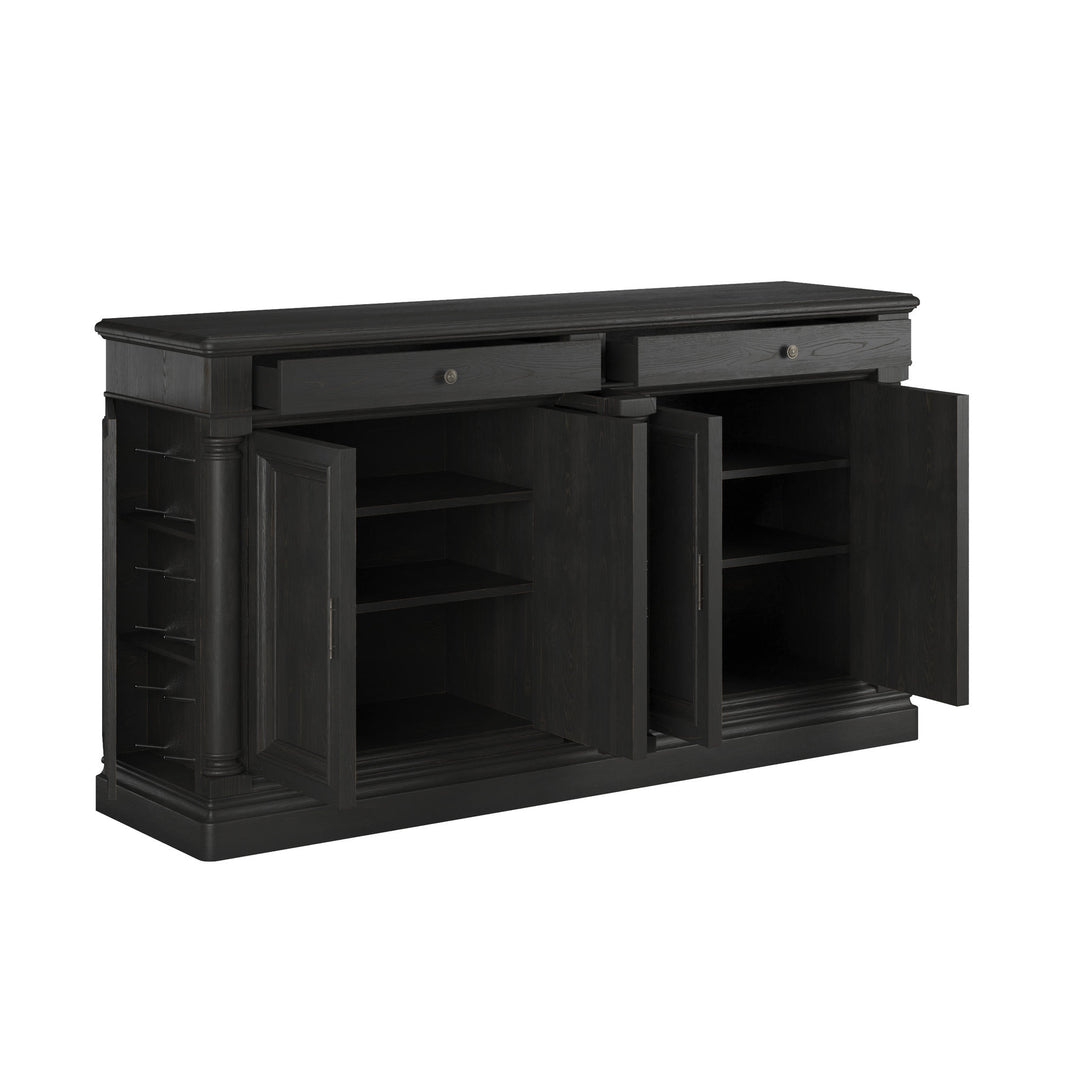 Atrium Buffet - hand rubbed black with undertones of brown