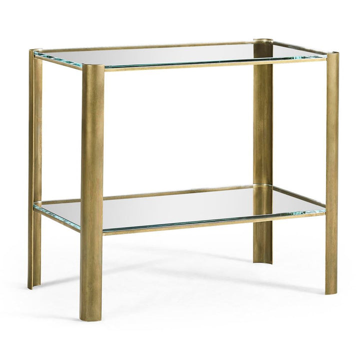 Side Tables Brass & Glass End Table