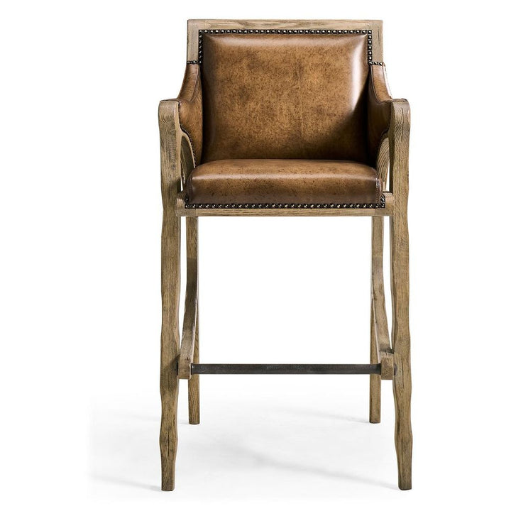 Echo Canyon Leather & Hide Stool