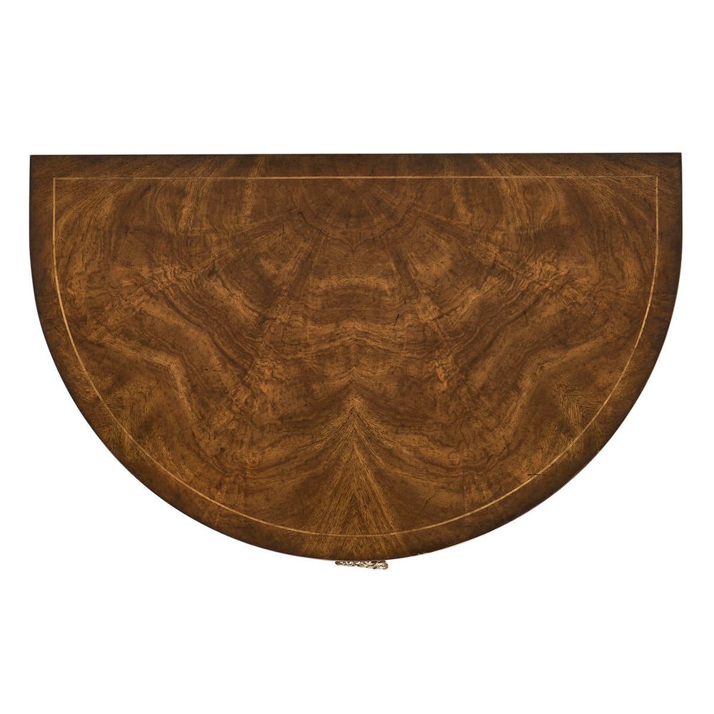 Side Tables Crotch Walnut Demilune Narrow Tables