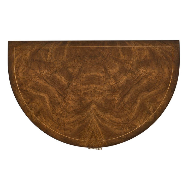Side Tables Crotch Walnut Demilune Narrow Tables