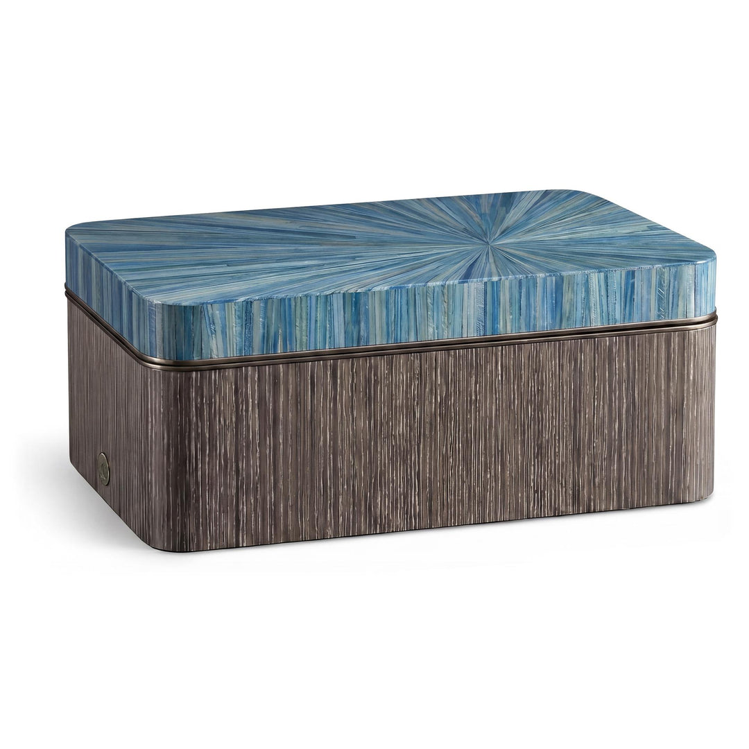 Rectangular Box - Finish: Azure Blue Straw