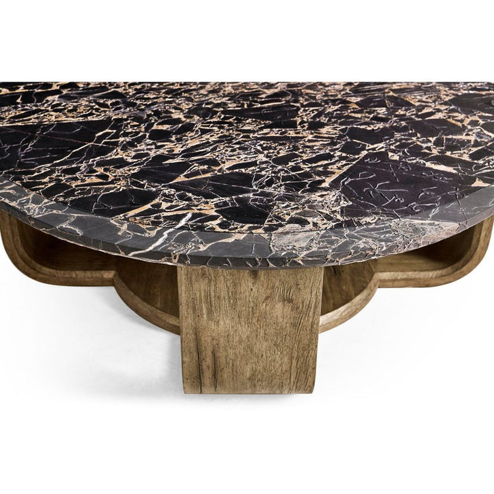 Stone Ridge Round Marble Cocktail Table Light