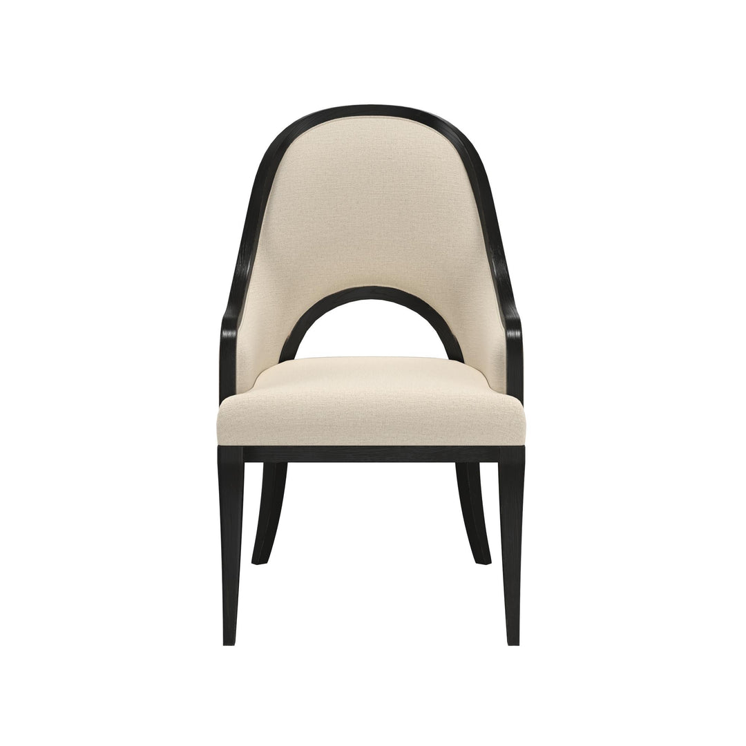Atrium Hostess Chair - hand rubbed black with undertones of brown
