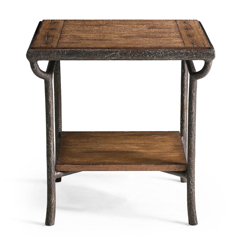 Side Tables Forge Iron Square End Table