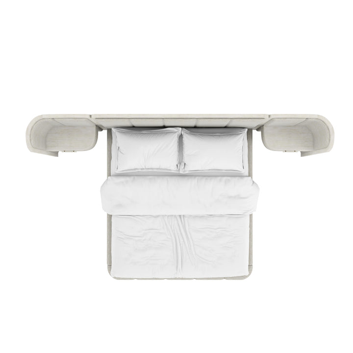 Ashlar Upholstery Panel Bed With Nighstand