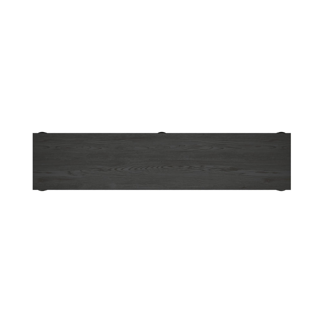 Atrium Console Table - hand rubbed black with undertones of brown