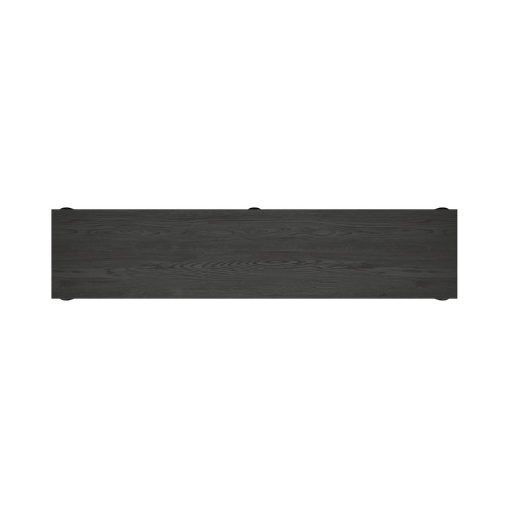 Atrium Console Table - hand rubbed black with undertones of brown