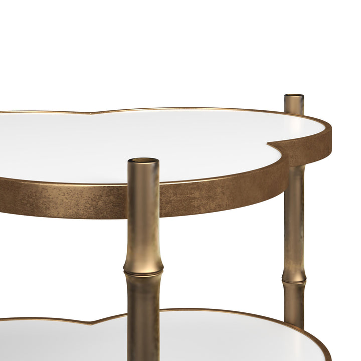 Eave II Accent Table - Antique Brass