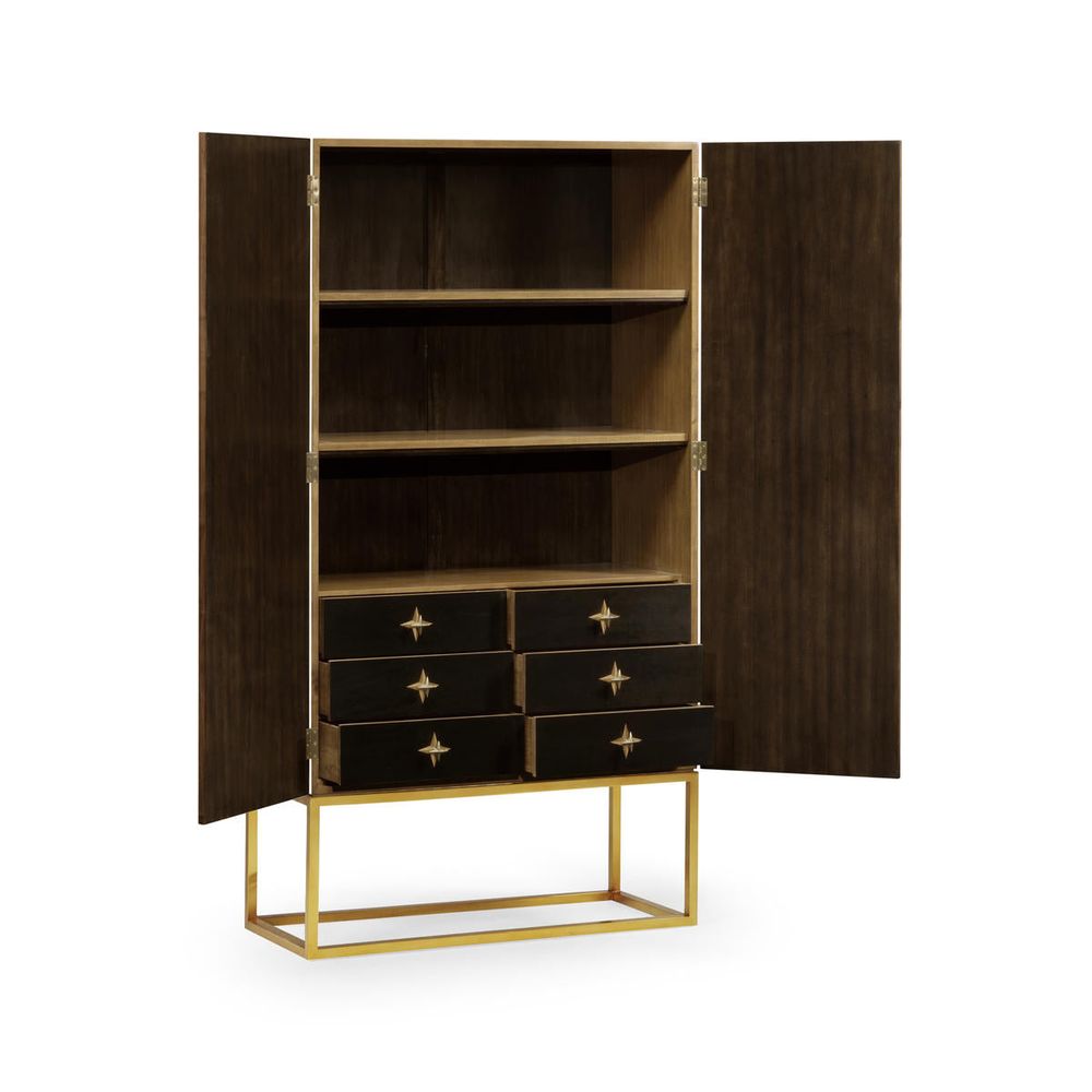 Cabinets & Curios Four-Point Star 3D Geometric Cabinet