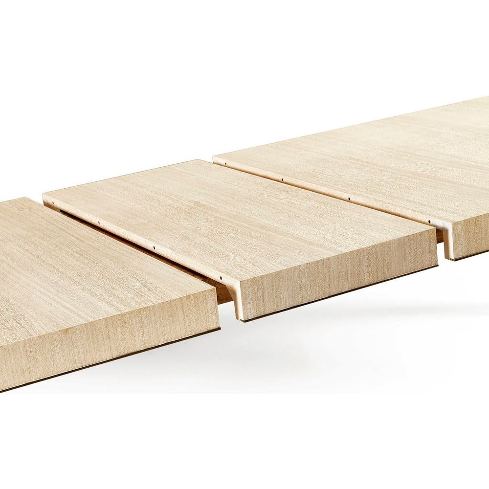 Dining Tables Upwelling Travertine Leg Dining Table 96-116"