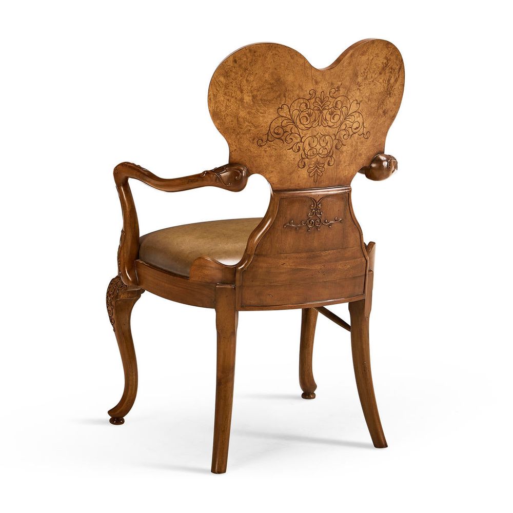 Dining Chairs Seaweed Marquetry Arm Chair