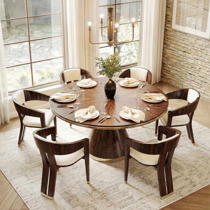 Terra Ziricote Round Dining Table - image 14