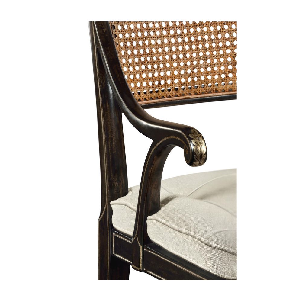 Linden Charcoal Wash Dining Arm Chair