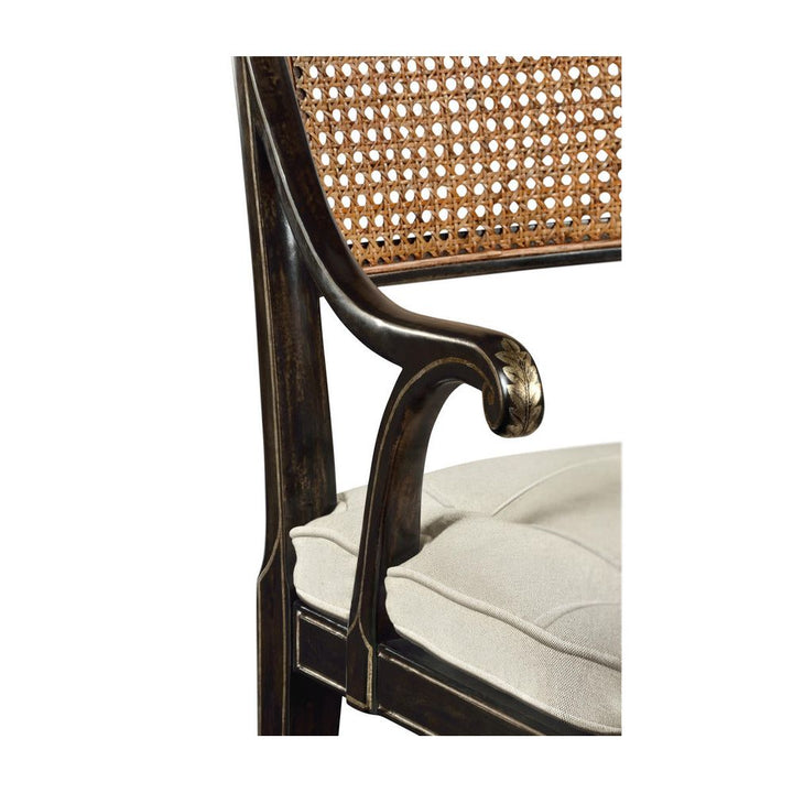 Linden Charcoal Wash Dining Arm Chair