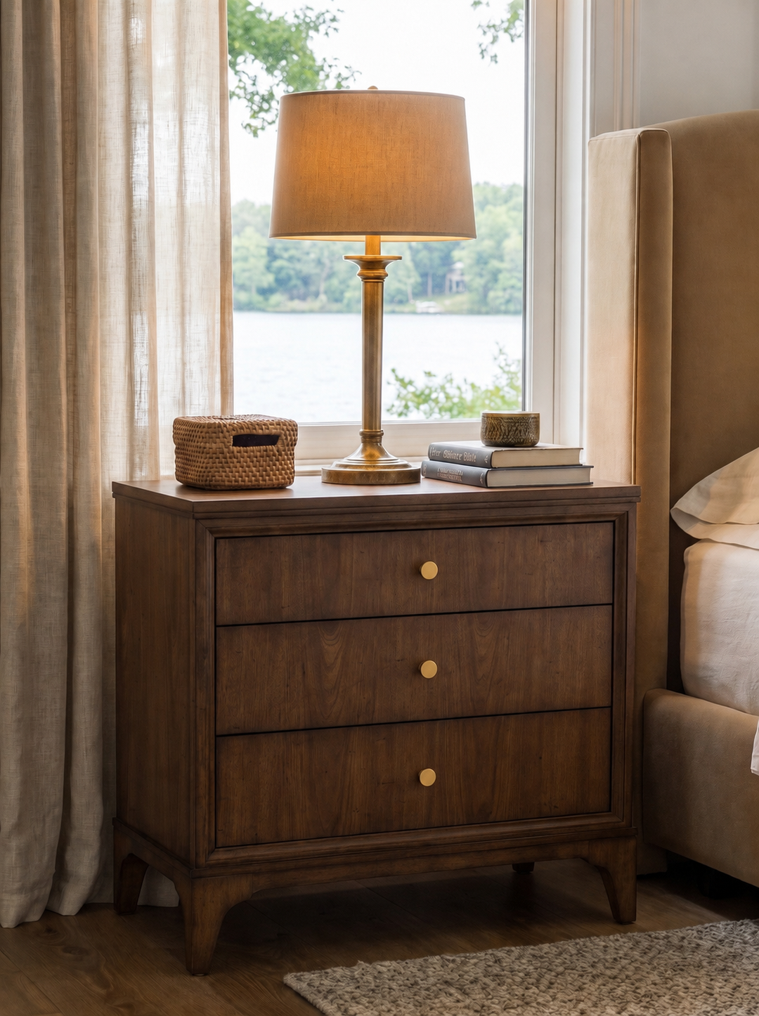 Harbor 3 Drawer Nightstand - Lakeside Sepia