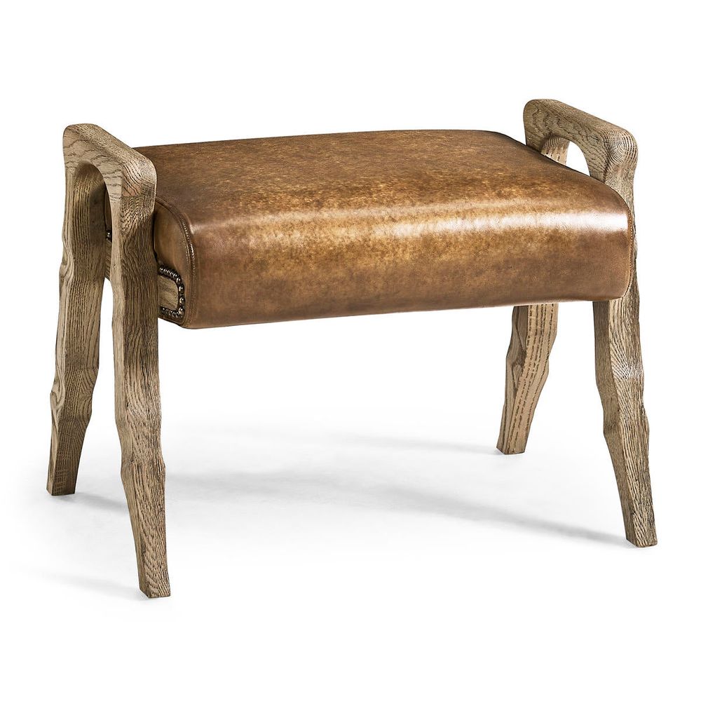 Stools & Ottomans Echo Canyon Leather Footstool