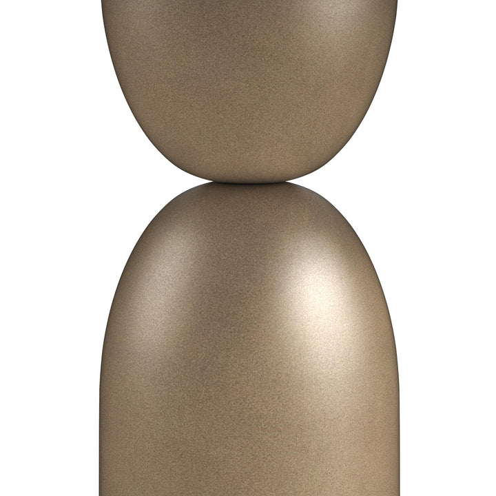Verge Spot Table - White, Bronze Metallic