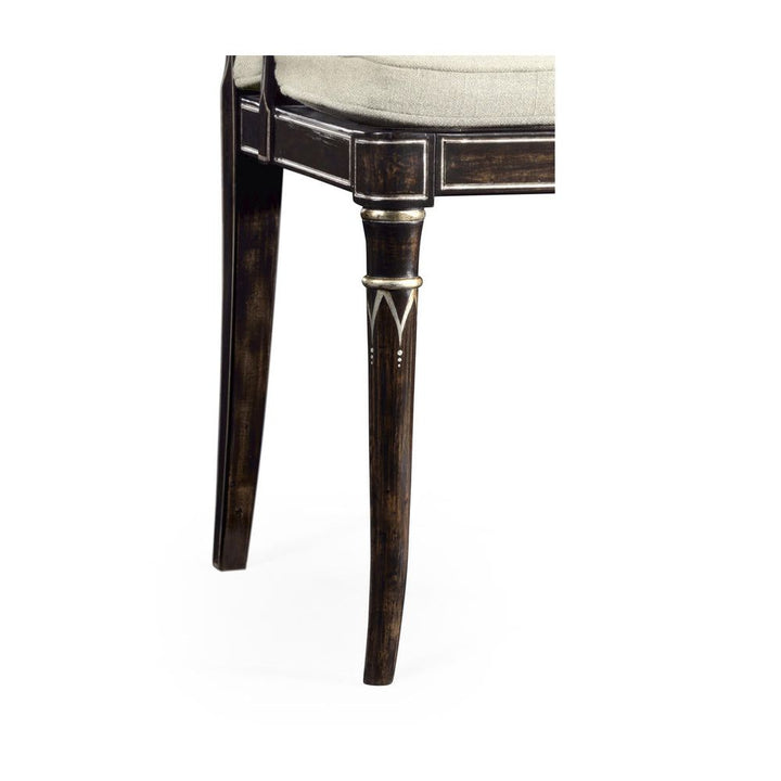 Linden Charcoal Wash Dining Arm Chair