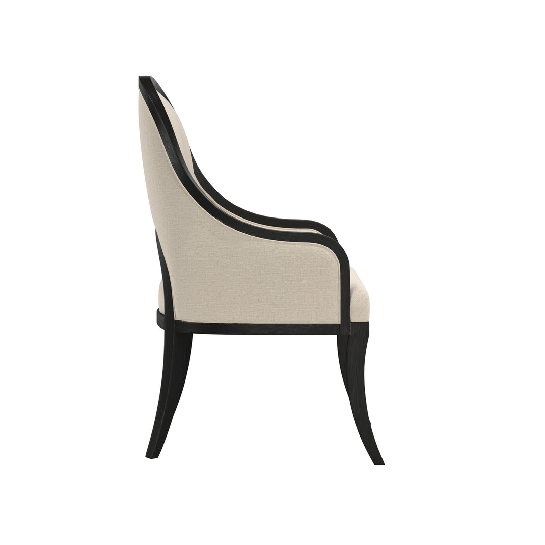 Atrium Hostess Chair - hand rubbed black with undertones of brown