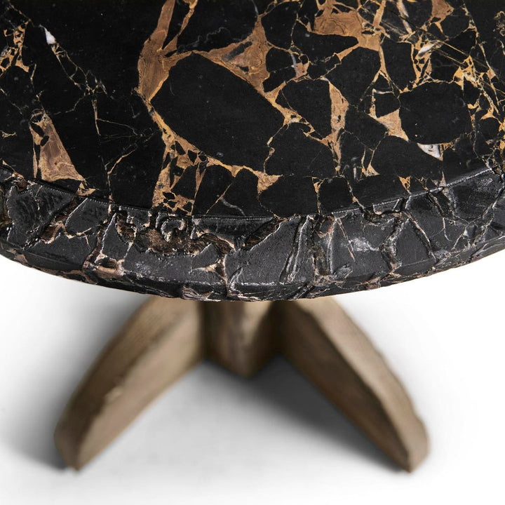 Side Tables Echo Canyon Round Marble Side Table