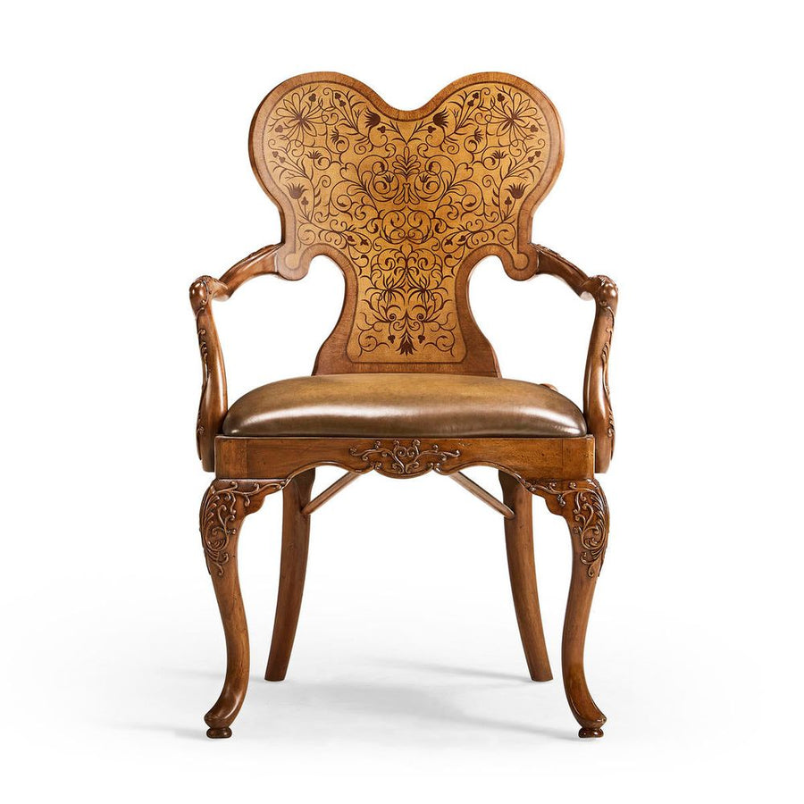 Dining Chairs Seaweed Marquetry Arm Chair