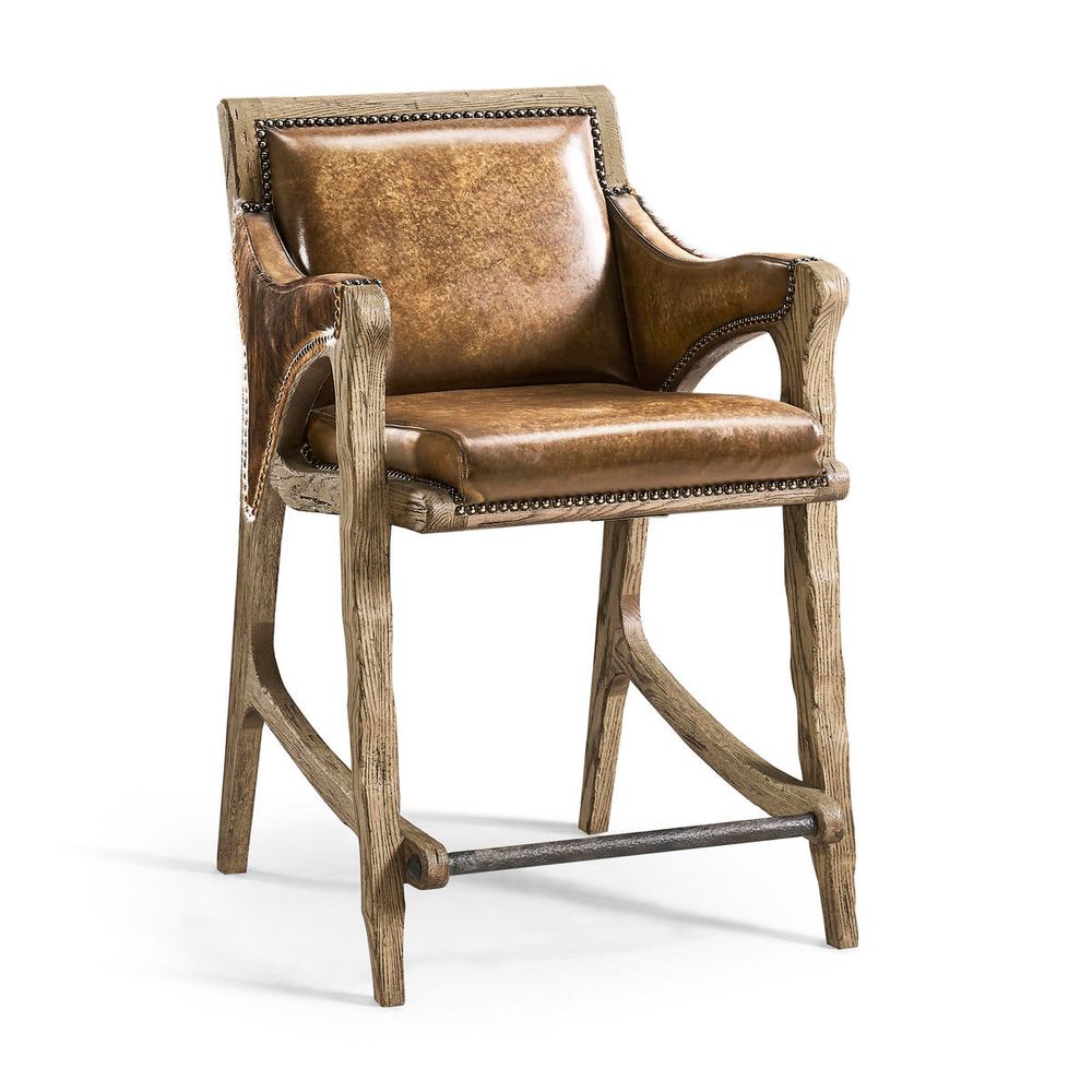 Bar & Counter Stools Echo Canyon Leather & Hide Stool