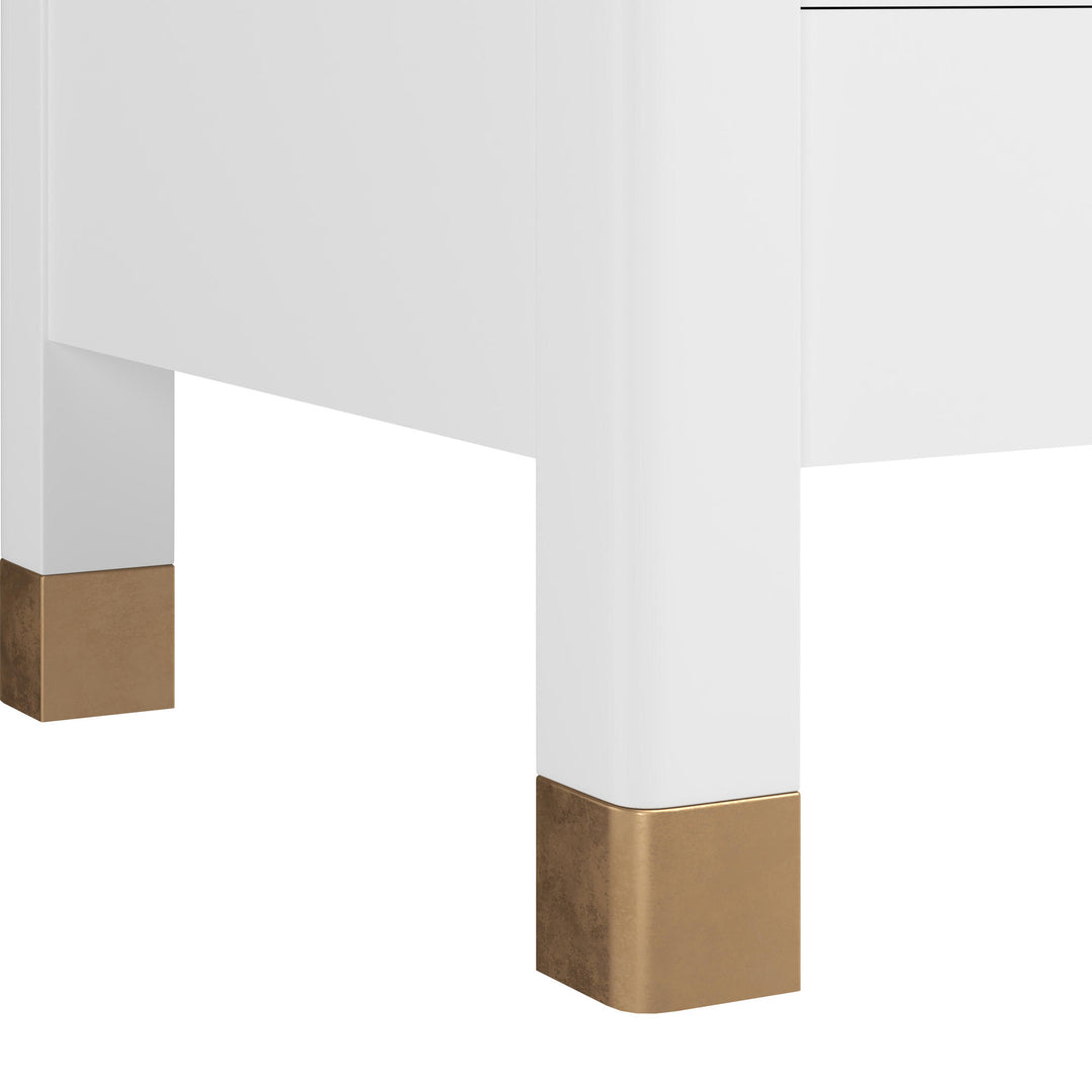 Eave II Bedside Table-Uplifting White