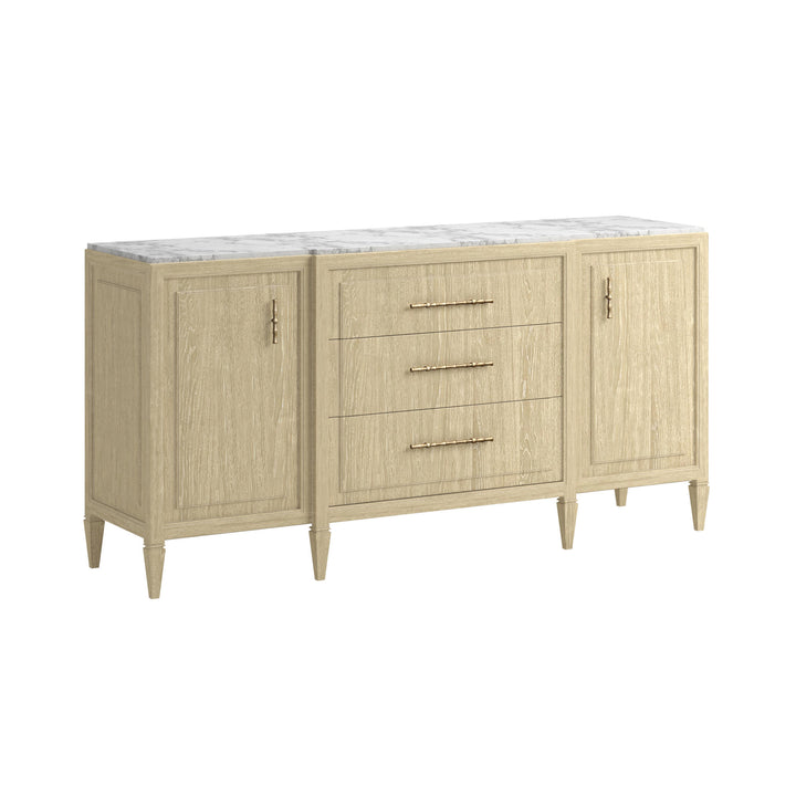 Eave II Credenza with Stone Top - Sundrenched Oak