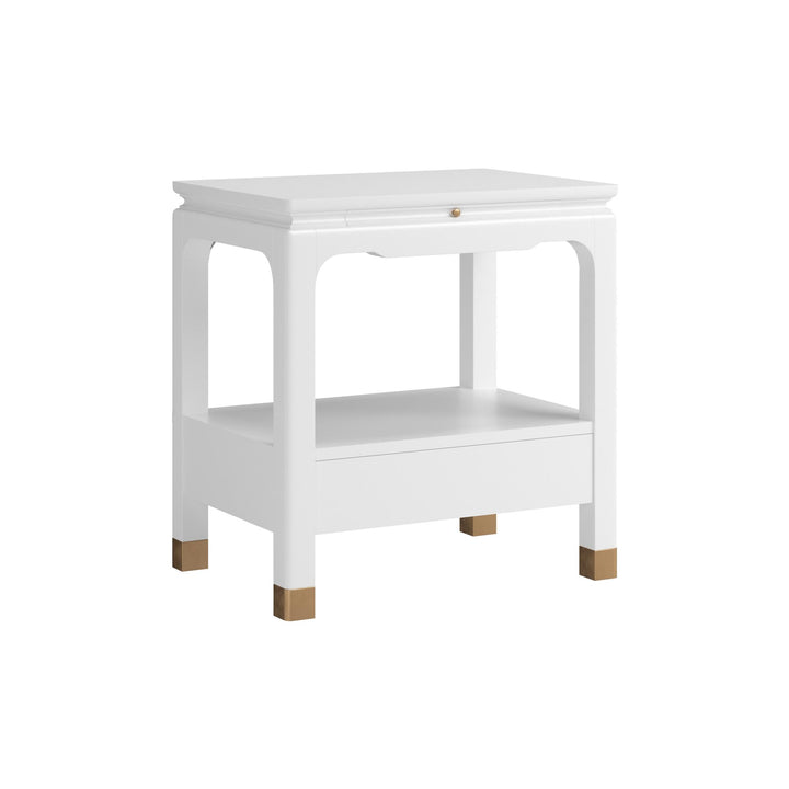 Eave II Bedside Table-Uplifting White