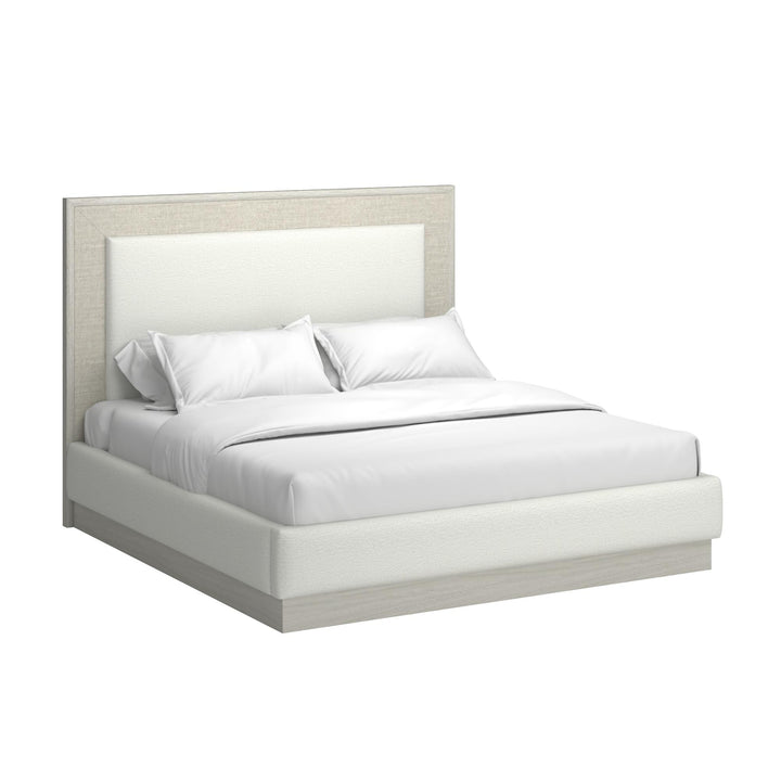 Cotiere King Upholstered Panel Bed - Linen