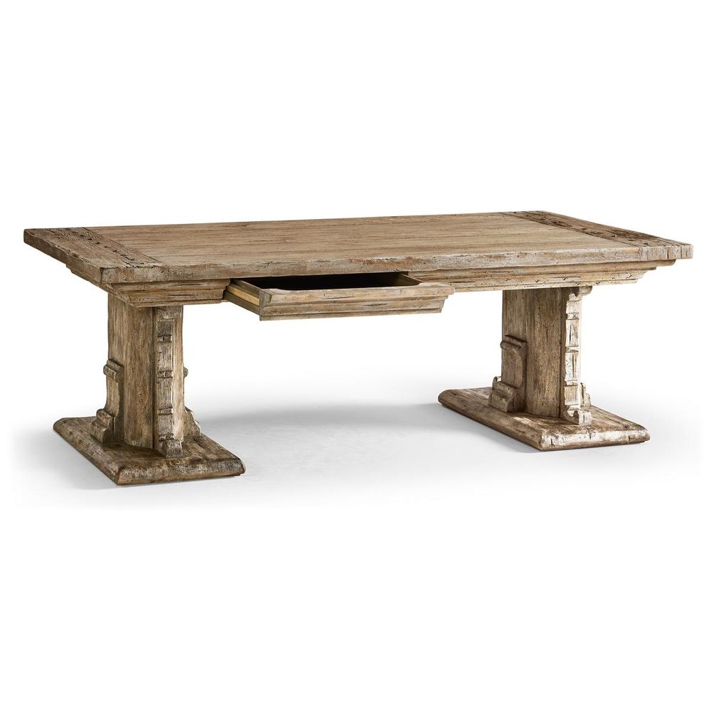 Caldera Pedestal-Base Cocktail Table