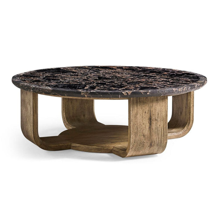 Coffee Tables Stone Ridge Round Marble Cocktail Table Light