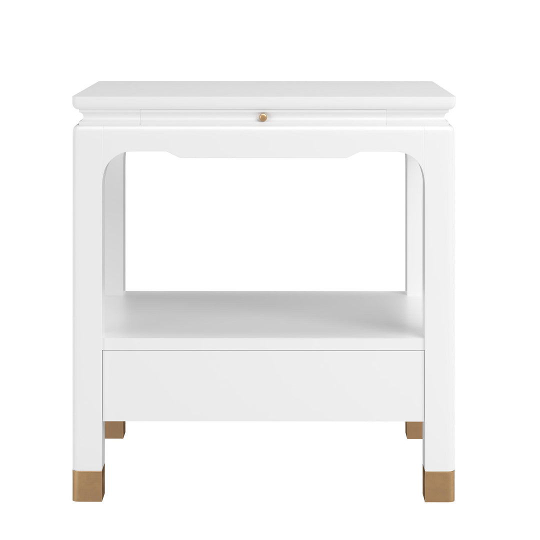 Eave II Bedside Table-Uplifting White