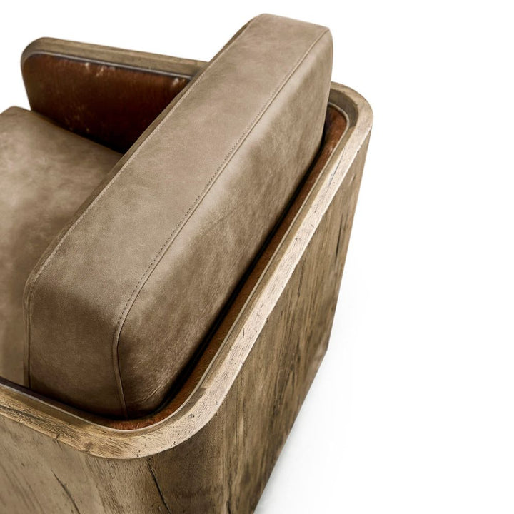 Lounge Chairs Stone Ridge Leather & Hide Swivel Occasional Chair Light