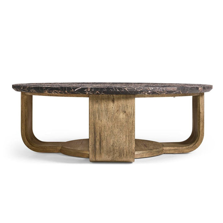 Coffee Tables Stone Ridge Round Marble Cocktail Table Light