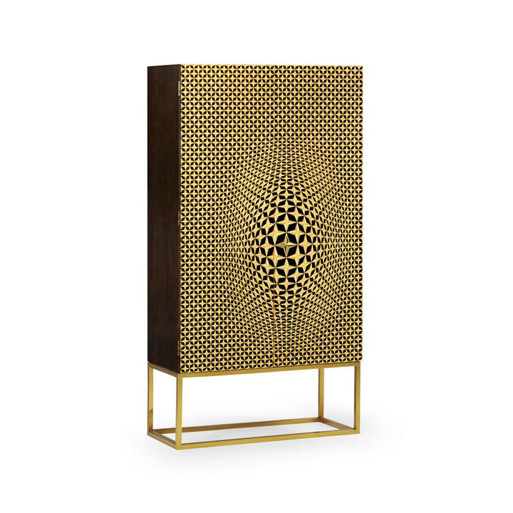 Cabinets & Curios Four-Point Star 3D Geometric Cabinet
