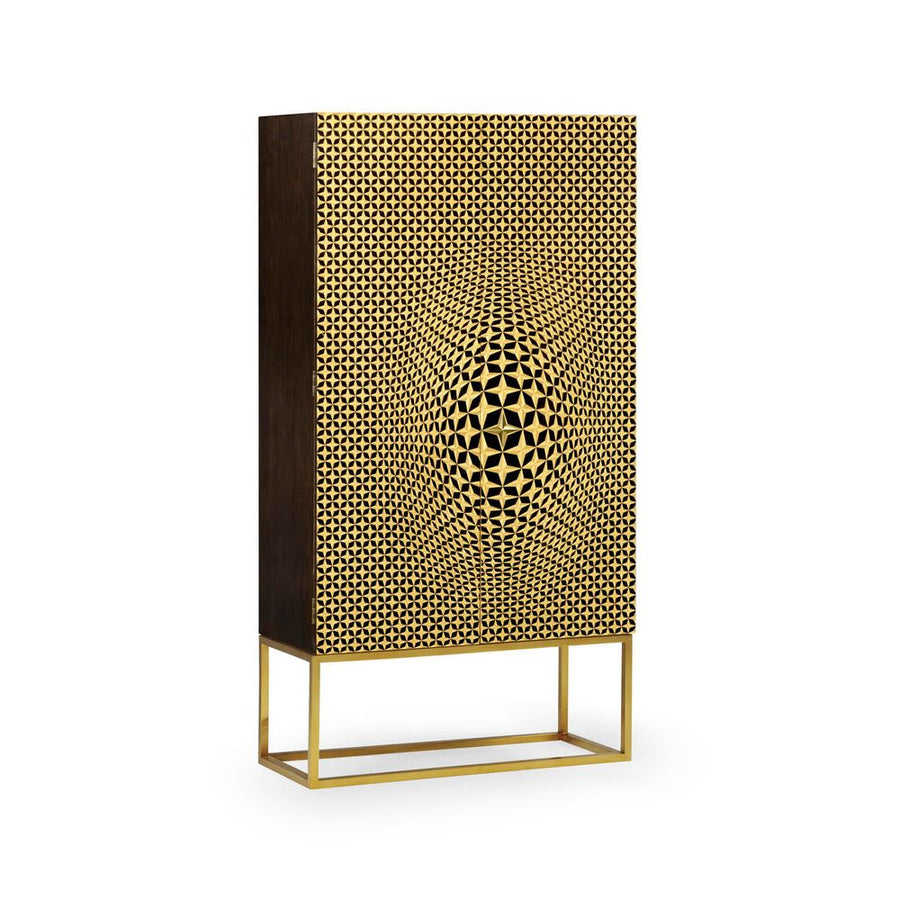 Cabinets & Curios Four-Point Star 3D Geometric Cabinet