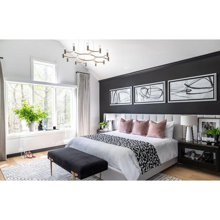 Nexus Chandelier - Warm Silver Leaf 12 Lights